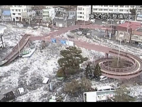 Surveillance camera footage of the 2011 tsunami in Japan