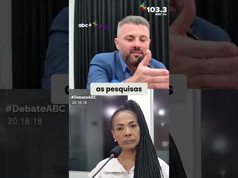 Tânia da Silva (MDB) e Gustavo Finck (PP) no debate dos prefeituráveis Novo Hamburgo