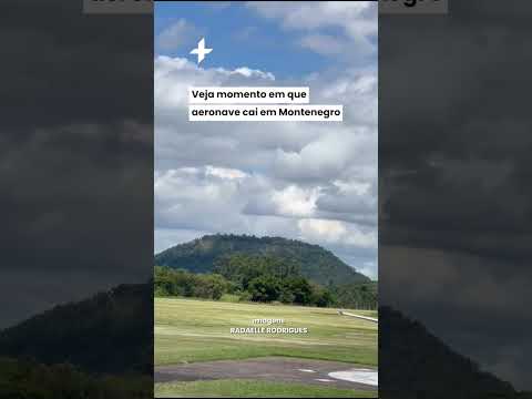 Vídeo mostra momento em que aeronave cai em Montenegro