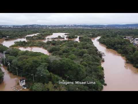 Ponte da Estrada Leopoldo Petry, em Lomba Grande, ao lado da Estação de Água Bruta (EAB) da Comusa