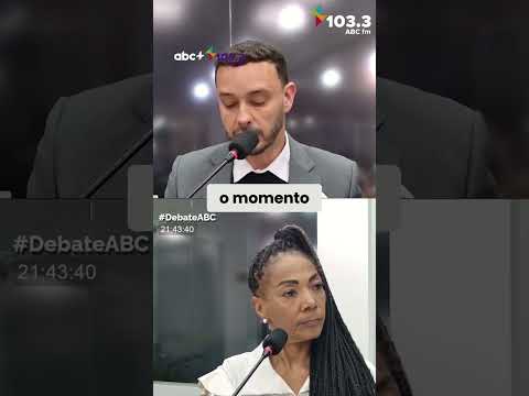 Tânia da Silva (MDB) e Fufa Azevedo (PT) no debate dos prefeituráveis de Novo Hamburgo