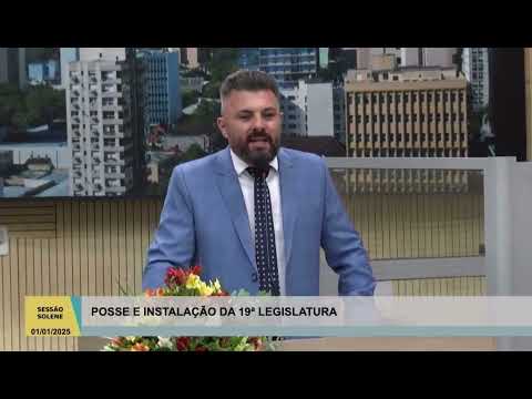 Assista ao discurso de posse de Gustavo Finck como prefeito de Novo Hamburgo