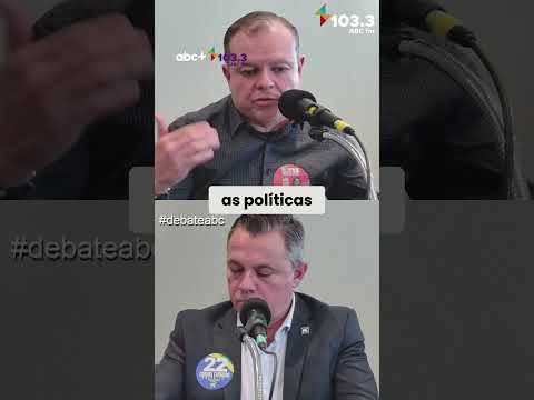 Julio Dorneles e Coronel Carvalho no debate dos candidatos à Prefeitura de Gramado