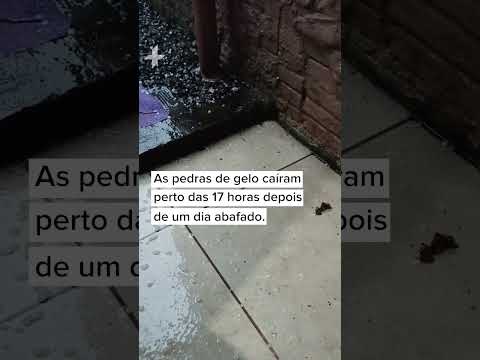 Granizo é registrado por moradores em Novo Hamburgo